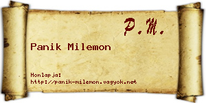 Panik Milemon névjegykártya